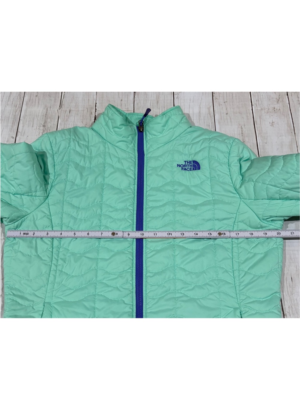 North Face Women's Bombay Puffer Jacket Mint Green Large - Picture 10 of 13